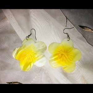 Hand-painted Mother-of-pearl Earrings